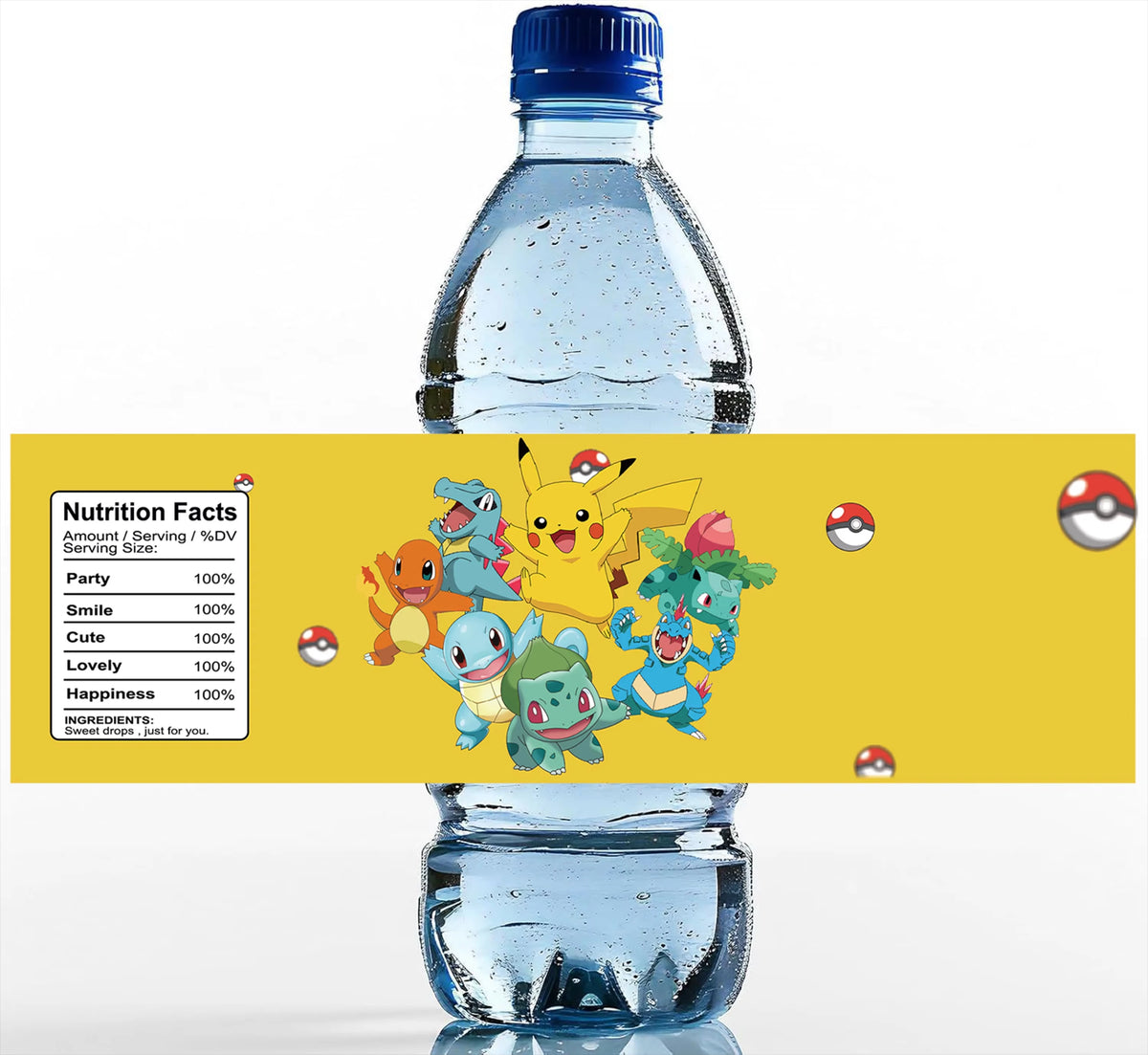 PokeMoned Theme Party Favors Slap Bracelets Stickers Keychain Party Gifts Goodie Bag Stuffers Fillers Birthday Party Decorations