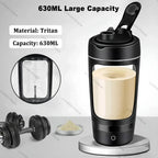 630ml USB Electric Portable Whey Protein Shaker bottle Fully Automatic Stirring Cup Rechargeable Gym Free Cocktail Blend Bottle