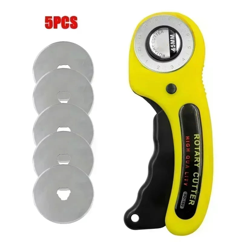 Sewing Rotary Cutter Kit 45mm Rotary Cutter  Cutting Mat Patchwork Ruler Precision Knife for Sewing Quilting Crafts