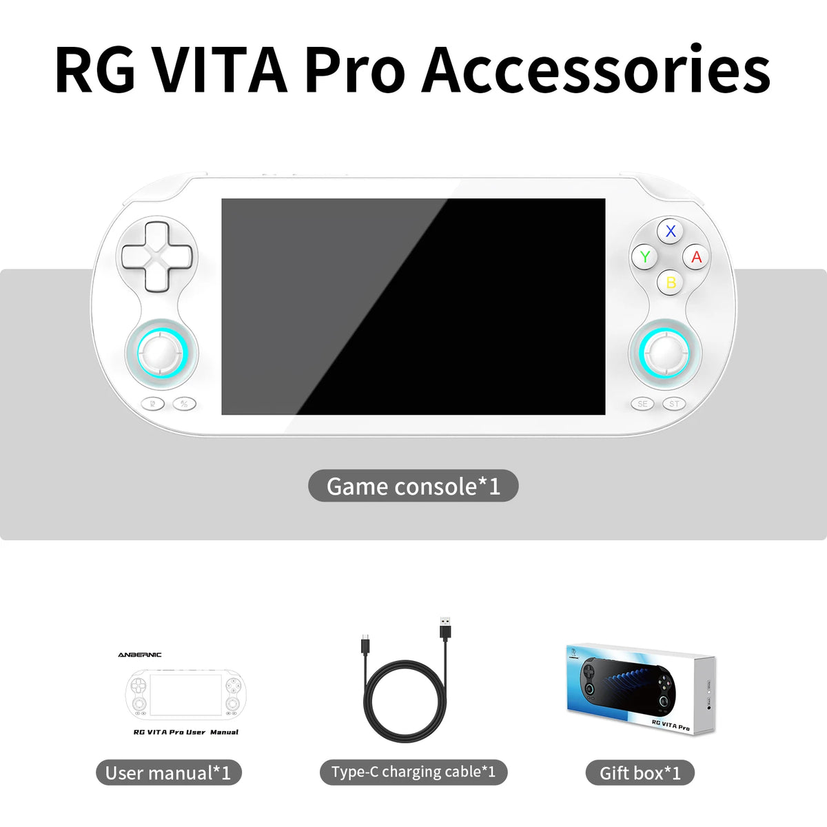 Anbernic RG VITA Pro Retro Handheld Game Console 5.5" IPS 1920*1080 Touch Screen 5000mAh Android Video Games Player AI 1080p DP