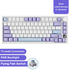 AJAZZ AK820/Pro Wireless Mechanical Keyboard Bluetooth 5.1 2.4G USB-C Wired Hot Swappable RGB Gaming Keyboard Gasket Mount with