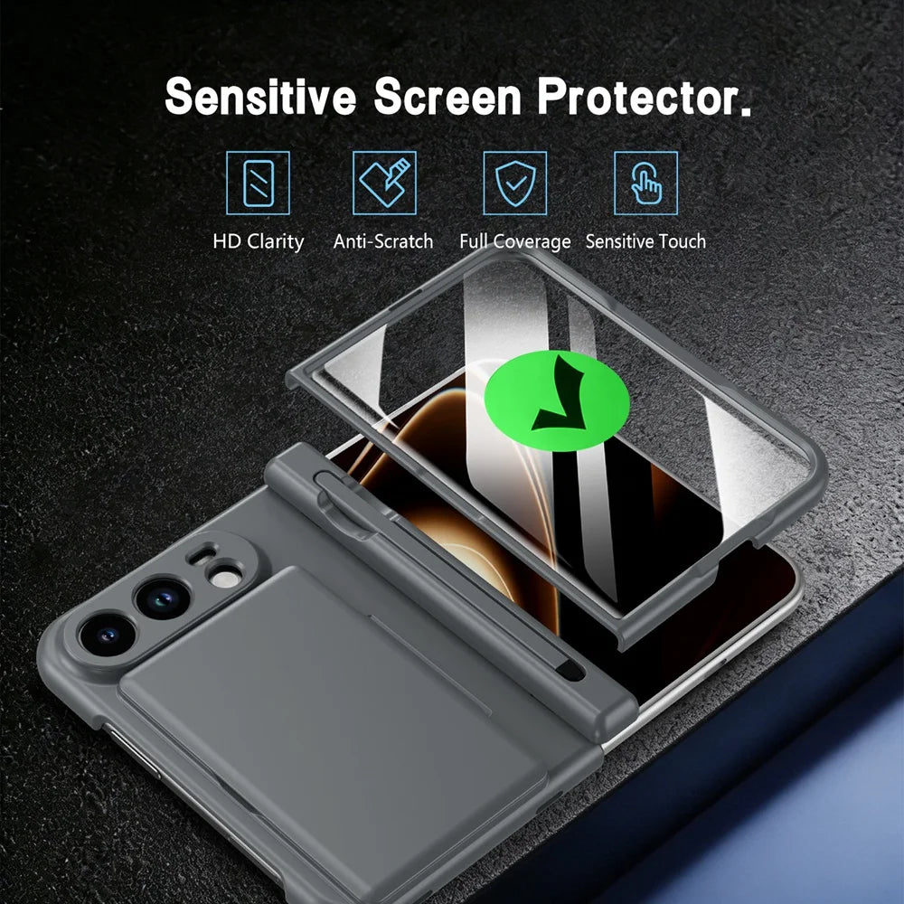 iPhone Duo Case With S Pen Holder Card Wallet Hinge Screen Protector And Stand