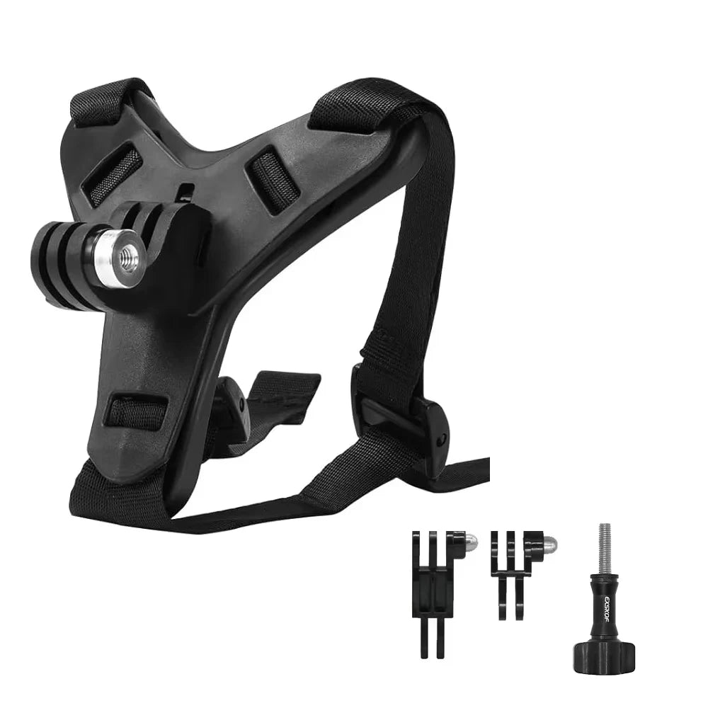 Motorcycle Helmet Chin Strap Mount for GoPro Hero 13 12 11 10 9 8 DJI Osmo Insta360 SJCAM SJ4000 AKASO Action Camera Accessories