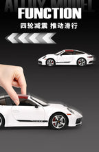 1:32 911 Targa 4S Sports Car Alloy Car Model Simulated Children's Toy Collection Ornaments for Boys Gifts