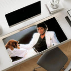 American singer M-Michael J-Jackson Mouse Pad Square Office Gaming Desk Mat Waterproof Non-Slip Rubber Decorative