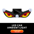 Cool DEMON EYE Ambient Light Solar Powered Breathing Neon Light Car Decoration Rear Windshield Atmosphere Lights Car Accessories