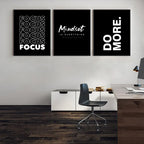 Modern Inspirational Words Canvas Art Prints Black White Interesting Motivational Wall Decor Poster for Home Office