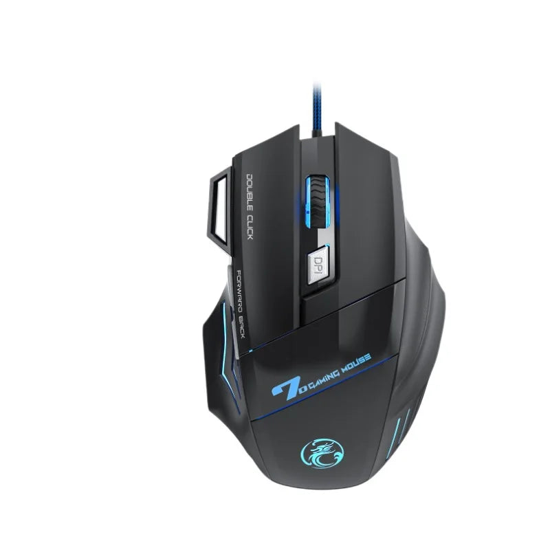 4-Keys Gaming Wired Optical Mouse RGB Backlit 3200DPI Adjustable Ergonomic Design Gamer Mouse For PC Computer Laptop Tablet
