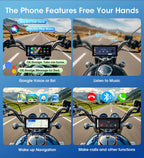 Jansite Portable 8.1 inch IP67 Waterproof Motorcycle 4K DVR GPS Navigation Wireless Carplay Android Auto Moto Recorder Monitor