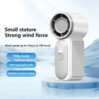 Handheld Mini Fan 5 Speed Adjust Type C Rechargeable Portable Fan Digital Display Desktop Fan Outdoor Use