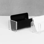 Black&Clear Acrylic Business Card Holder For Desk Plastic Business Cards Display Holders Stand Name Cards Organizer Card Shelf
