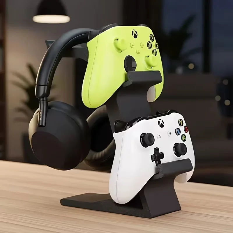 Universal Dual Game Controller And Headphone Stand Multi-Functional Storage Rack for Gaming Headsets And Joysticks