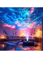 RGB Galaxy Star Ocean Wave Projector Water Ripple Night Light Starry Sky Ceiling Projection Lamp for Bedroom Party Decor