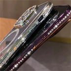 New Fashion Glitter Diamond Transparent Case For iPhone 16 15 14 13 17 12 18 Pro Max Plus Magnetic Wireless Charge Bumper Cover