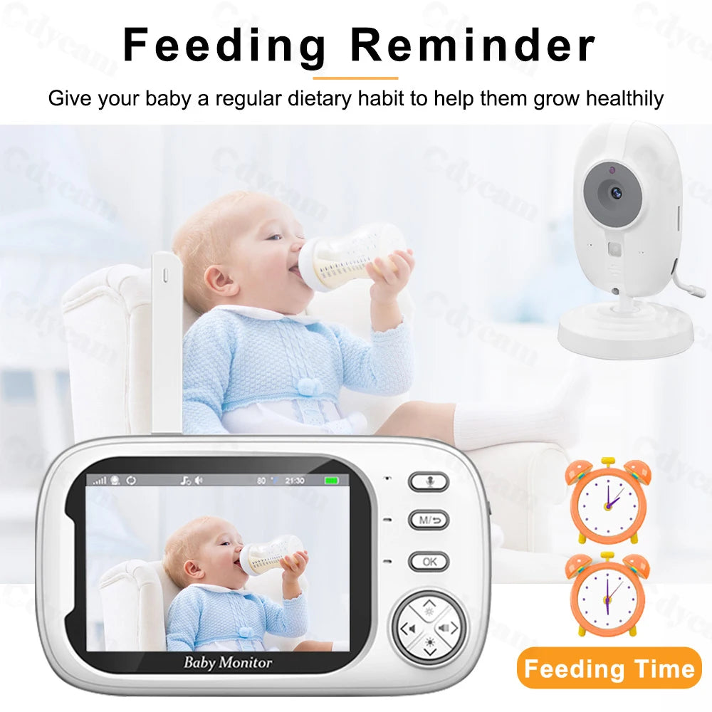 Cdycam New 3.5 inch Wireless Video Baby Monitor Night Vision Temperature Monitoring 2 Way Audio Talk Baby Nanny Security Camera