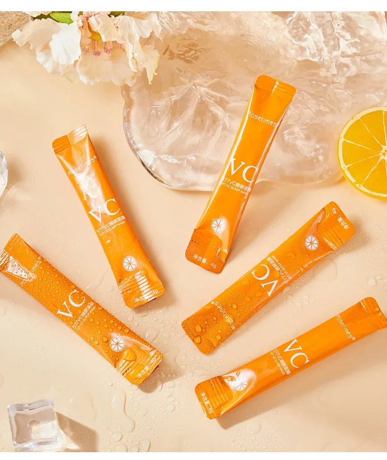 30pcs Vitamin C Sleeping Masks Beauty Face Moisturizing Skin Rejuvenation Firming Disposable No-wash Facial Mask for Face Care