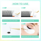 NAGARAKU Automatic Flowering 3D 4D 5D 6D 7D 8D W Shape All Size Premade Fans Eyelash Extensions Natural Soft Individual Lashes