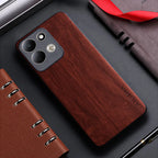 Case for Xiaomi Redmi 17C redmi17 redmi17 c 5G 4G funda bamboo wood pattern Leather back cover for xiaomi redmi 17 17c case