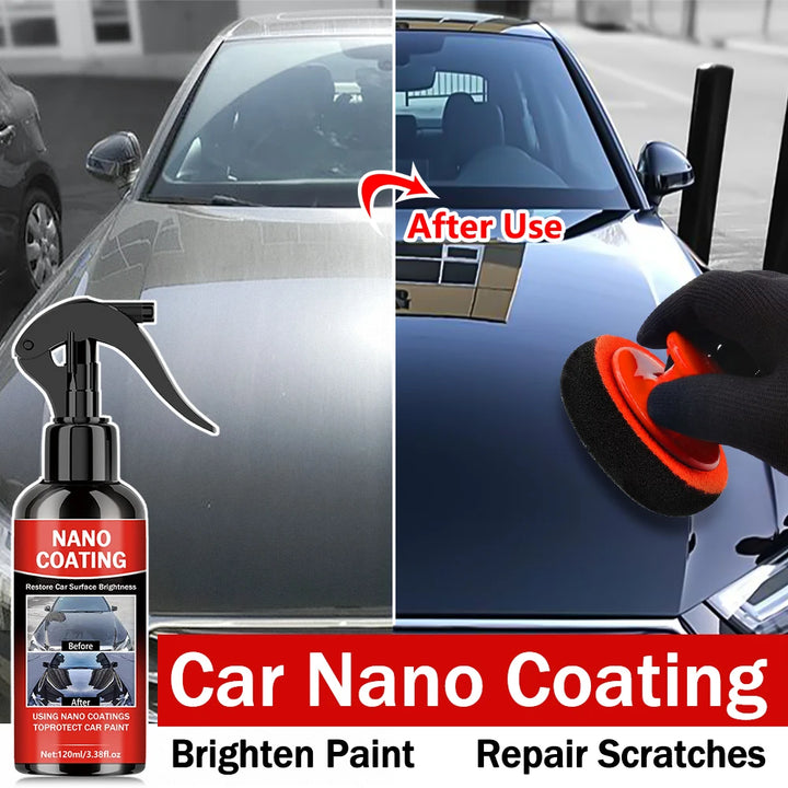 Car Nano Ceramic Coating Kit 120ml - Universal Professional Car Beauty, High Gloss Car Paint Repair Protection, Long-Lasting Glo