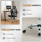 Ergonomic High-Back Mesh Chair Adjustable Headrest Lumbar Support 360° Swivel Rolling Computer Gaming Chairs for Home Office