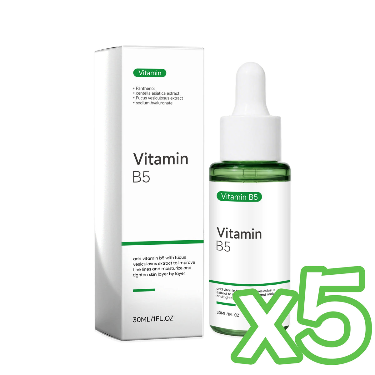 Vitamin B5 Hyaluronic Acid Serum Repair Face Redness Calm Sensitive Skin Deep Hydrating Whitening Centella Asiatica Facial Serum