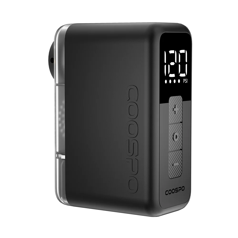 COOSPO X1 Mini Electric Bike Pump 120PSI 500mAh Portable Rechargeable MTB Bike Air Digital Inflator Schrader Presta Tire Valve