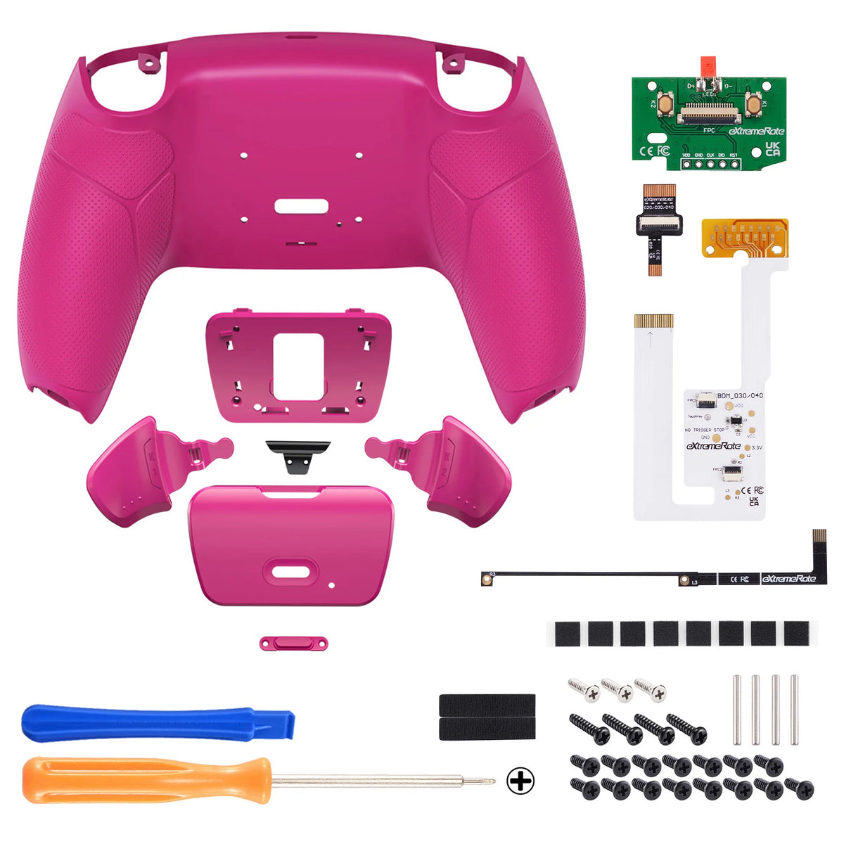 eXtremeRate Back Paddles Programable RISE V3 Remap Kit for ps5 Controller BDM-030/040/050, Upgrade Board Back Shell Back Button