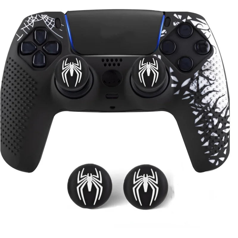 Rutschfeste Controller-Hülle für PS5 Controller, Silikonabdeckung mit Gummi-Daumengriff und Touchpad-Sticker für PS5