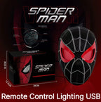 In Stock Miles Spider-Man 1:1 Scale Electronic Mask With Moving Glowing Eyes Ring Control Cosplay Toy Gift For Boys Gift