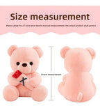 Wedding Rose Bear Plush Toy Cute Stuffed Animal Gift for Valentines Day Anniversary and Romantic Celebration Decor