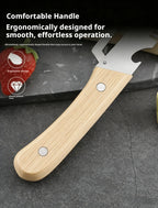 2026 New Paring Knife Ergonomic Wood Handle Knife Stainless Steel Vegetable Peeler with Wooden Handle 2-in-1 Fruit Potato Peeler