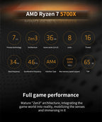 AMD R7 5700x 4.6GHz 8-Core 16-Thread New Ryzen 7 5700x Gaming CPU Processor 7NM L3=32M 100-000000926 Socket AM4 DDR4 but no without fan