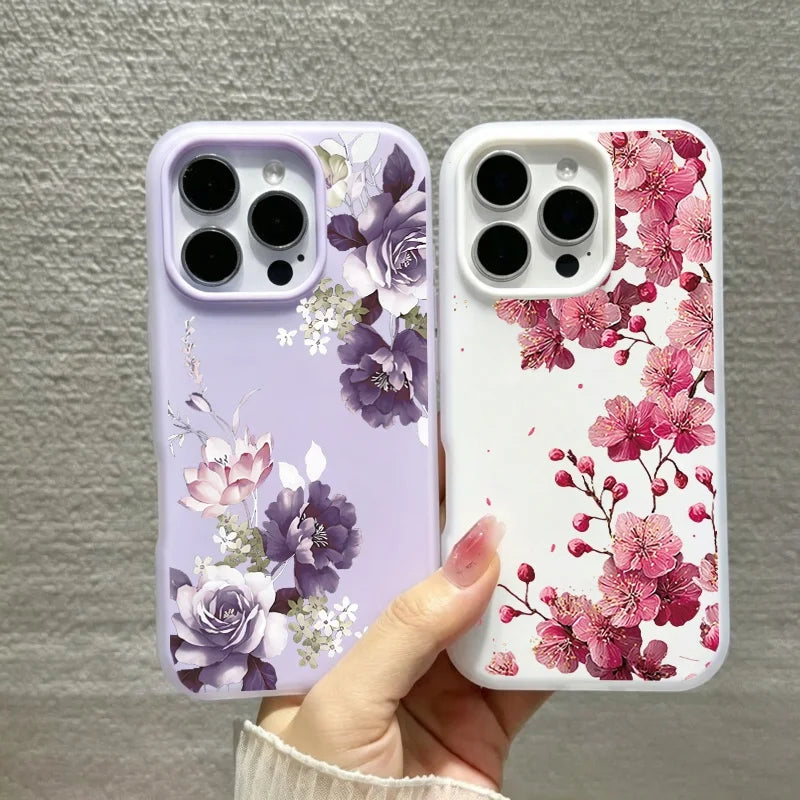 Peach Blossom Candy Color Phone Case For VIVO V40 V50 V60 Lite V70FE Y31D Y05 Y04 Y29 Y19S Y17S Y27 Y38 Y22S Casing TPU
