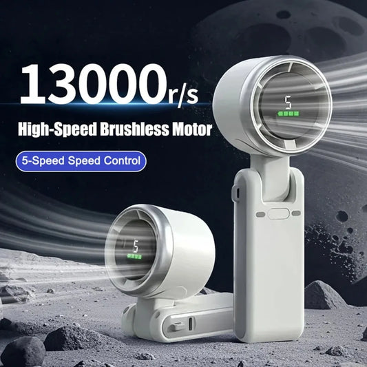 Portable Foldable Hand Fan USB Rechargeable Mini Desk Fan For Camping