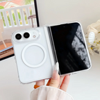 Luxury Clear Shockp Magnetic Wireless Charging Phone Case For iPhone Duo 18 Duo 18 Ultra Hinge Magsafe PC Hard Protect Cover