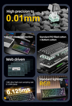 ATTACK SHARK X68HE X68PRO HE Magnetic Axis Gaming Keyboard Wired 8K Return Rate 5000mAh Battery Web Driver PBT Keycaps Esports