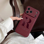 Personalized Custom Name Initial Custom Big Letter with Flowers Design Phone Case for iPhone18 17 16 15 14 13 Pro Max Plus Air
