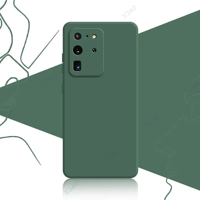 Original Mobile Phone Cover for Samsung Galaxy S20 FE Plus Ultra SamsungS20Ultra S20Plus 5G Soft Square Liquid Silicone Case Bag