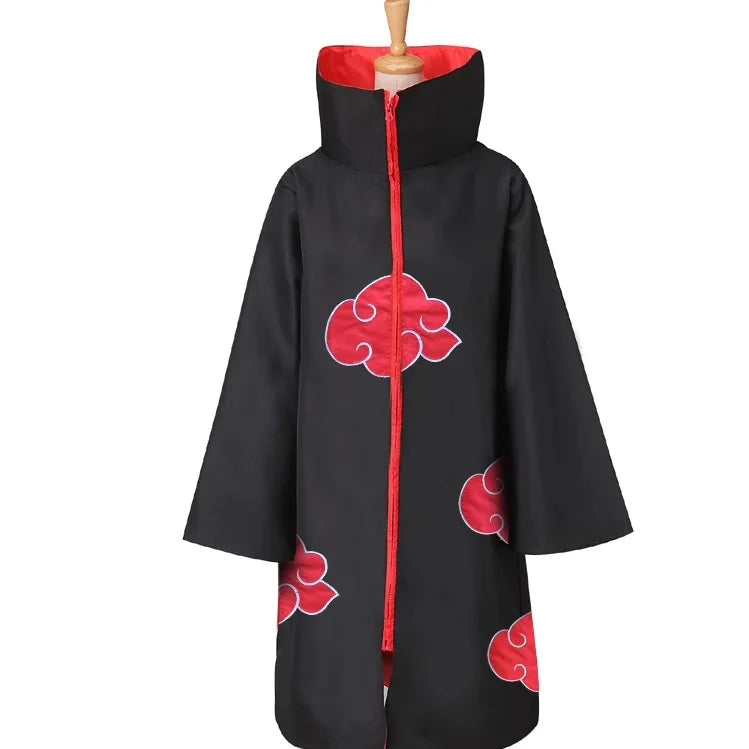 Naruto Akatsuki Tobi Cosplay Full Set: Obito Uchiha Costume with Coat, Mask, Shoes & Jade Ring – Perfect for Cosplay Events