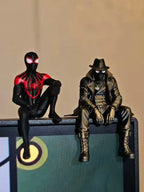 Spider Man Venom Batman Sitting Posture Anime Figure Statue Statue Collection Model Toy Car Desktop Ornament Collect Toy Gift