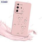 Original Mobile Phone Cover for Samsung Galaxy S20 FE Plus Ultra SamsungS20Ultra S20Plus 5G Soft Square Liquid Silicone Case Bag