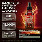 Clean Nutra Cayenne Pepper Supplement Drops + Hawthorn, Beet Root,Turmeric, Vitamin D3 K2 & More for Wellness Liquid Drop – Vascu Glow