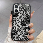 For iPhone 18 17 16 15 14 13 12 11 Pro Max Plus Case Exquisite Lace Pattern Silicone Cover For iPhone Air 16E XS X XR Soft Funda