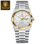 POEDAGAR Luxury Original Man Watch Waterproof Stainless Steel Luminous Men's Wristwatch Date Week Quartz Fashion Watches For Men