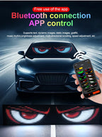 Multifunctional Bright Devil Eyes LED Light for Car Windshield Flexible Programmable Scrolling LED Display Bluetooth APP Control
