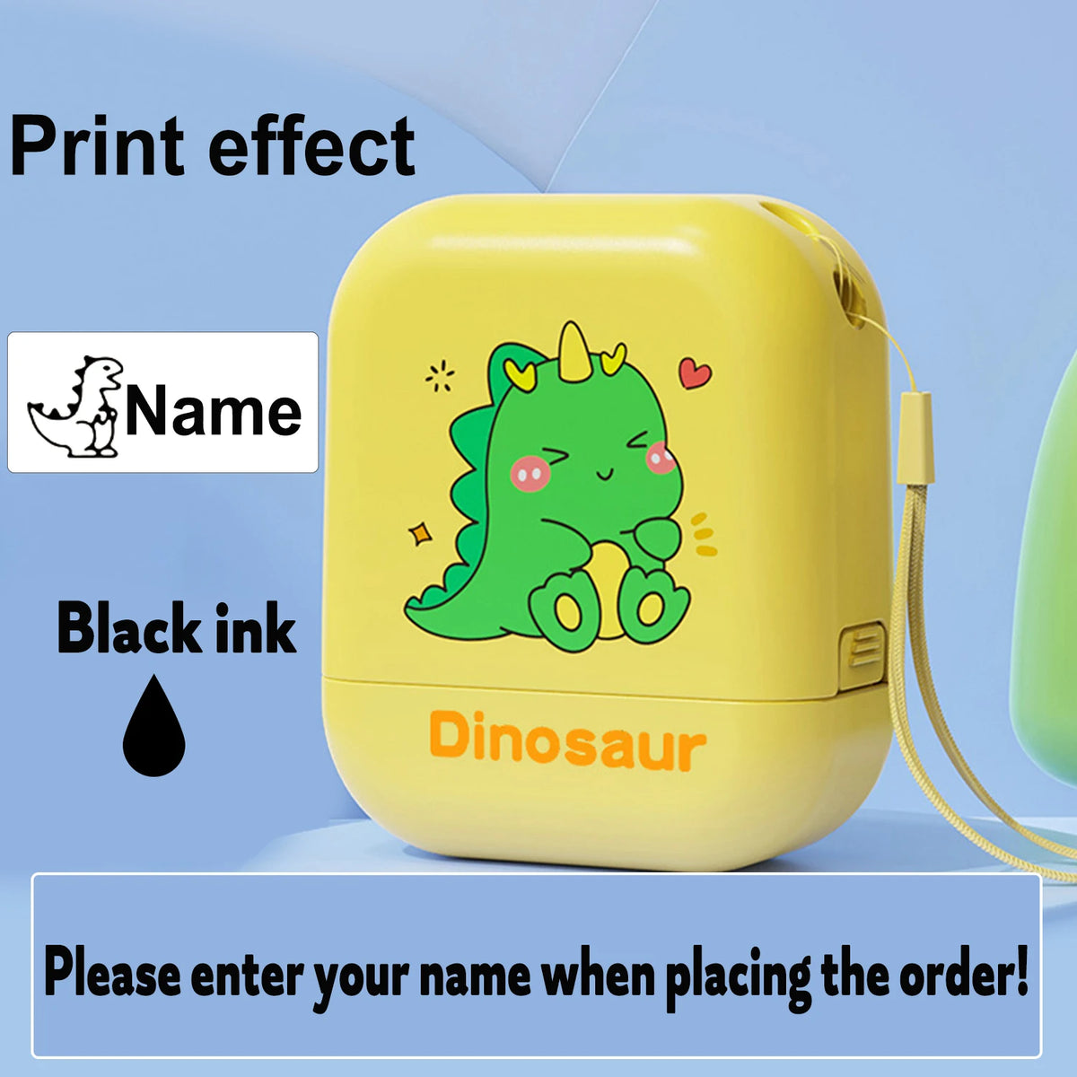 Personalized Cute Name Stamp Waterproof Clothing Label for Kids Self Ink Stamp for Kindergarten School Bags Custom Stamp