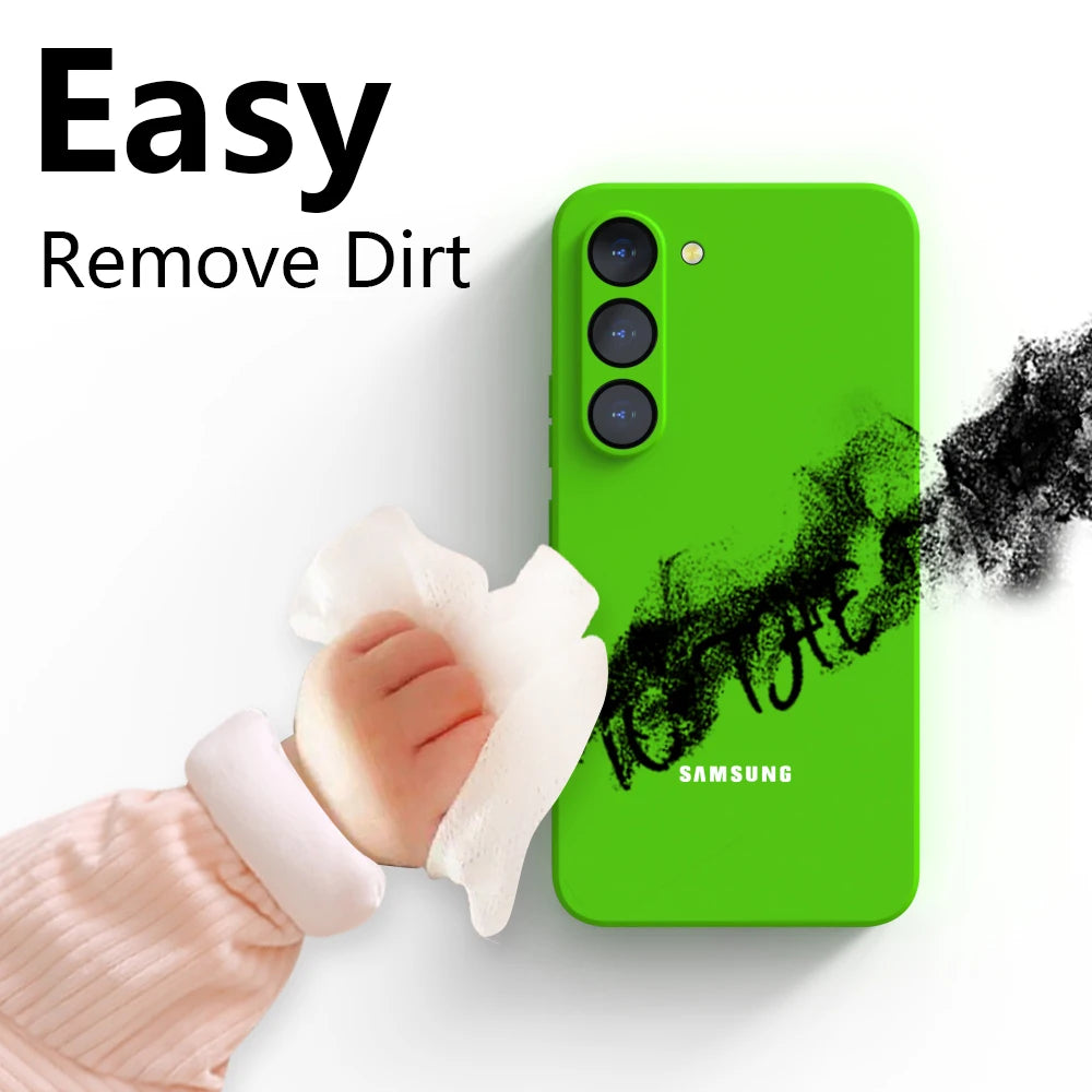 For Samsung Galaxy S26 S25 S24 S23 S22 Plus FE Ultra A56 A55 A54 A17 A16 Silicone Case Shockproof Soft-Touch Back Cover Funda