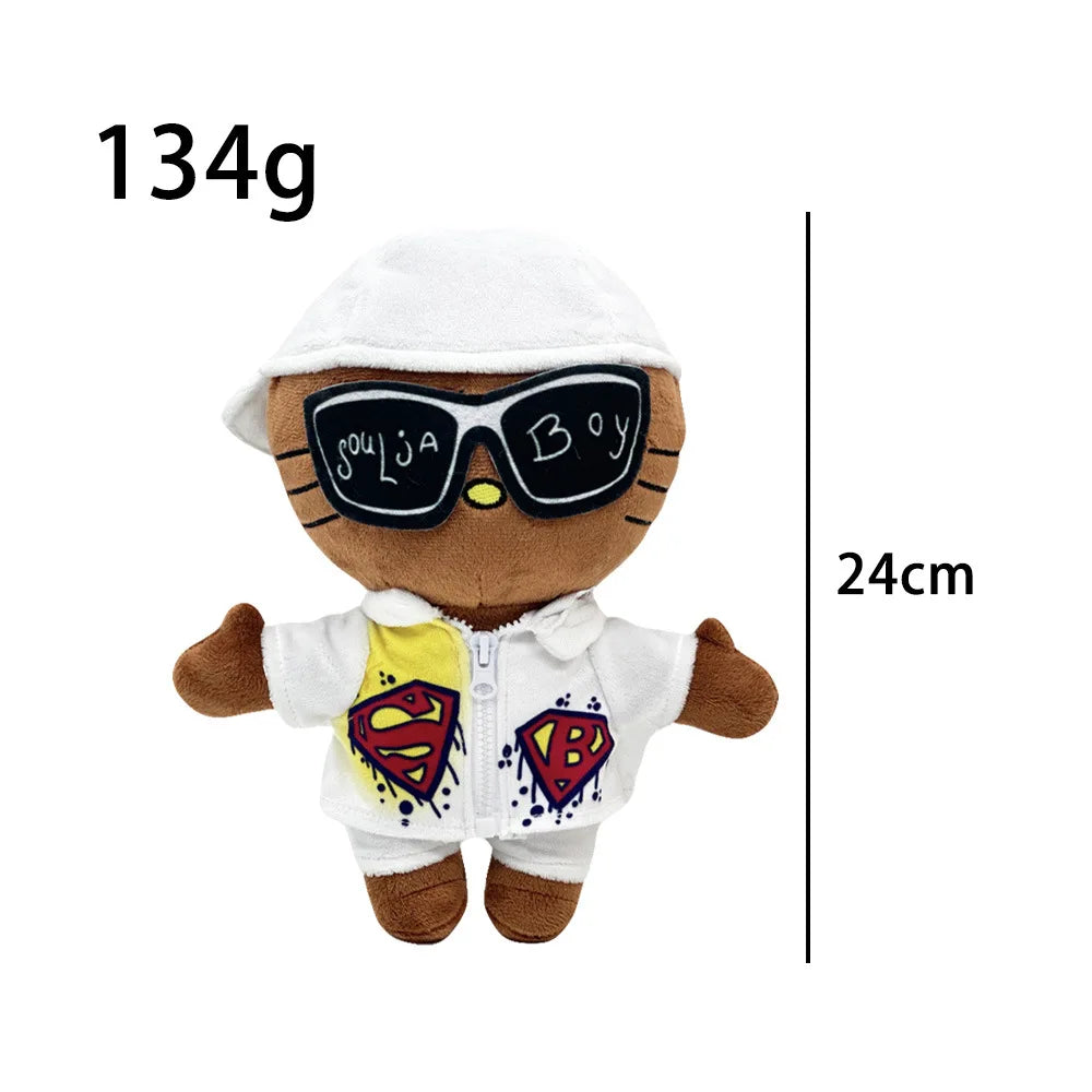 Multiple Styles Cute Cat Eminem XXXTentacion Frank Ocean Plush Toy Doll with Clothes Stuffed Soft Plush Toys Fans Collect Gift