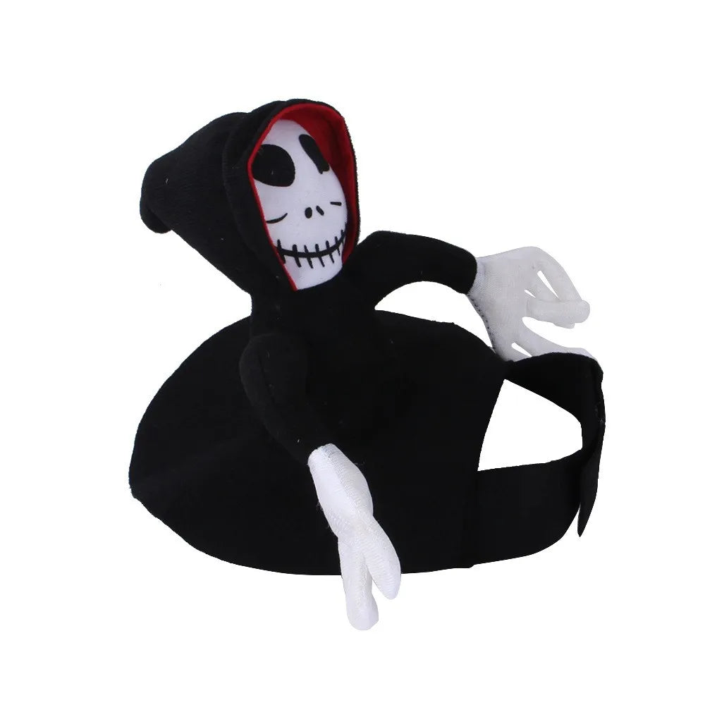 Halloween Pet Cosplay Costume Scary Doll Horseback Riding Outfit Dog Cat Spooky Pet Halloween Attire Dress Up Party Dog Vest