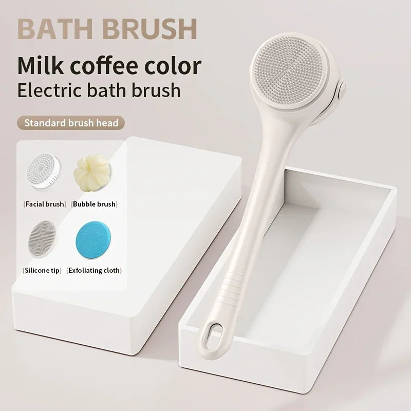 Electric Rotating Bath Brush with 4 Heads